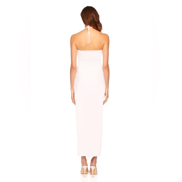 Susana Monaco NWT Ring Front Slit Dress in Sugar (White) - Picture 2 of 6